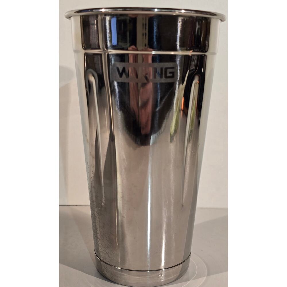 Waring Stainless Steel 30 oz Malt Cup Milkshake Mixer Cup 7”